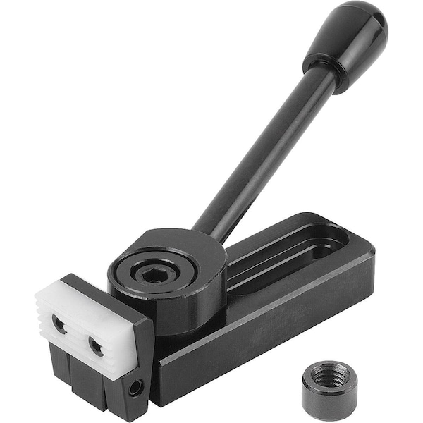 Side Clamp Right A=121, 5 40X40, Form:D Steel